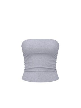 PINK Victoria's Secret Light Heather Gray Strapless Tube Cami